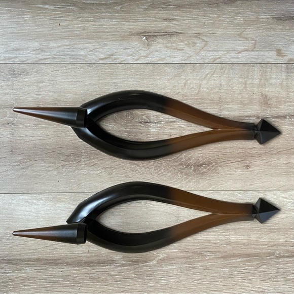 Vintage Wall Sconce candle holders Tear Drop shape Syroco Dart USA MCM - Picture 7 of 10